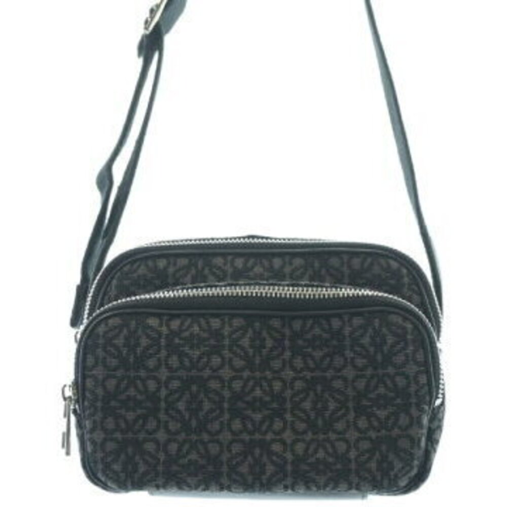 Loewe Anagram Canvas Camera Shoulder Bag Black